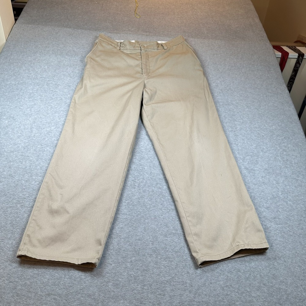 Red Kap Industrial Pant Mens 34‎ Fits 32x27.5 Beige Wrinkle Free PC20